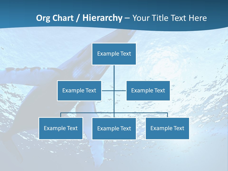Blue Swimming Sea PowerPoint Template