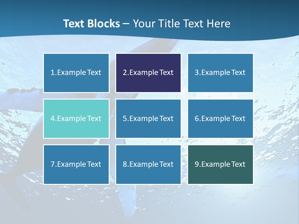 Blue Swimming Sea PowerPoint Template