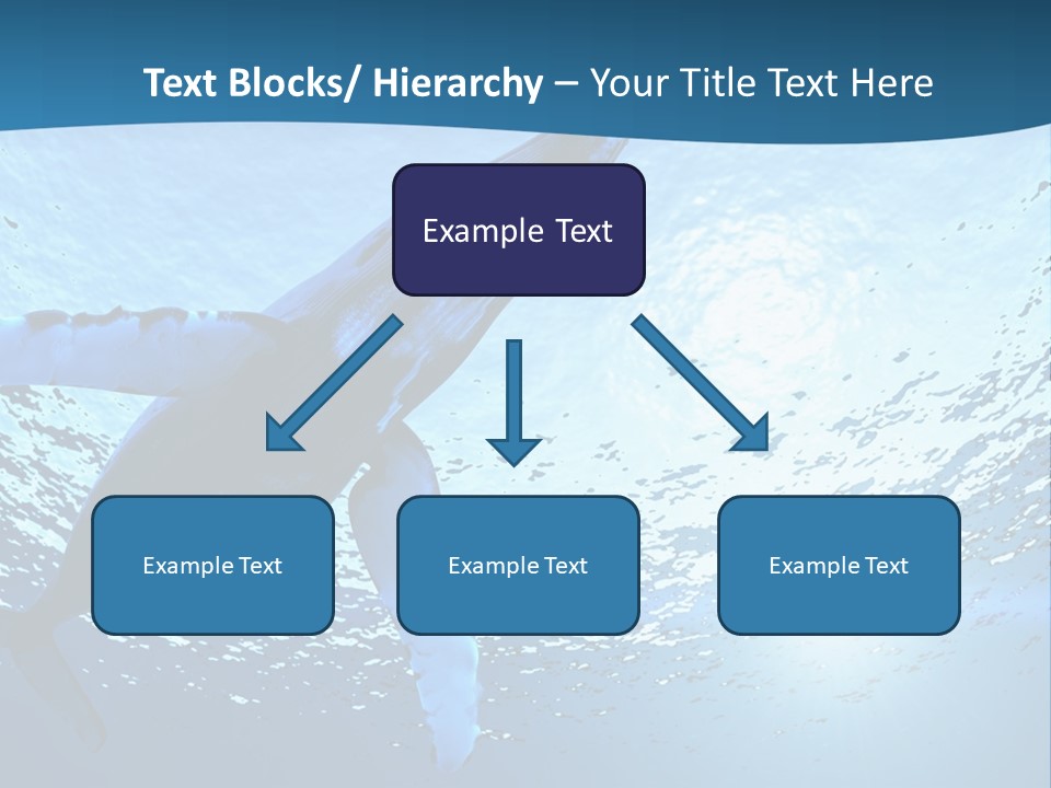 Blue Swimming Sea PowerPoint Template