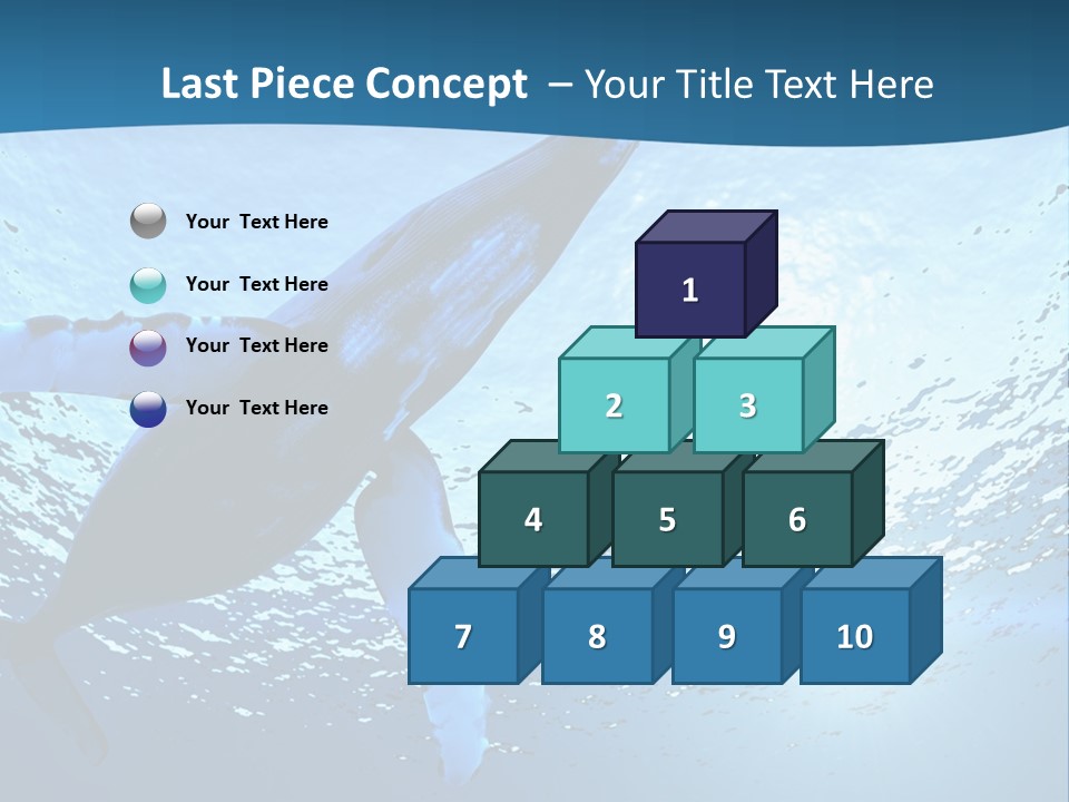 Blue Swimming Sea PowerPoint Template