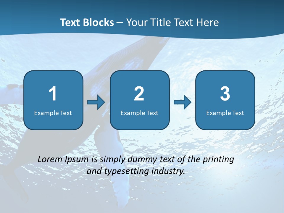 Blue Swimming Sea PowerPoint Template