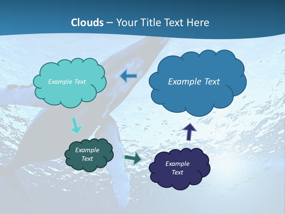 Blue Swimming Sea PowerPoint Template