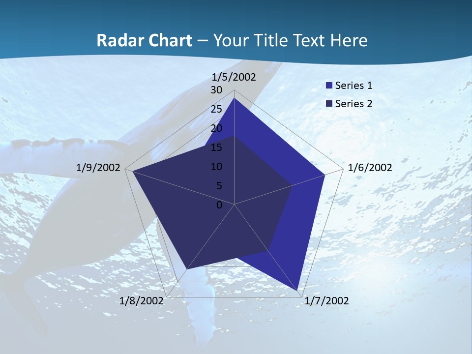 Blue Swimming Sea PowerPoint Template