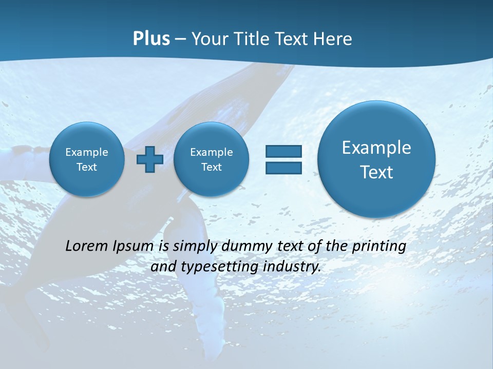 Blue Swimming Sea PowerPoint Template