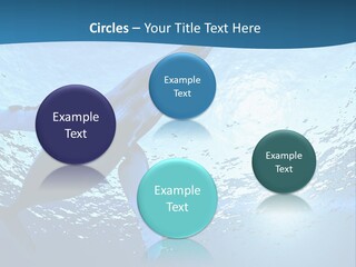 Blue Swimming Sea PowerPoint Template