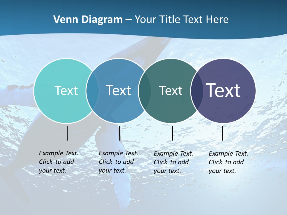 Blue Swimming Sea PowerPoint Template