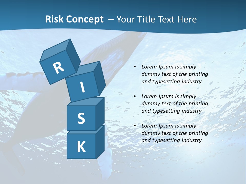 Blue Swimming Sea PowerPoint Template