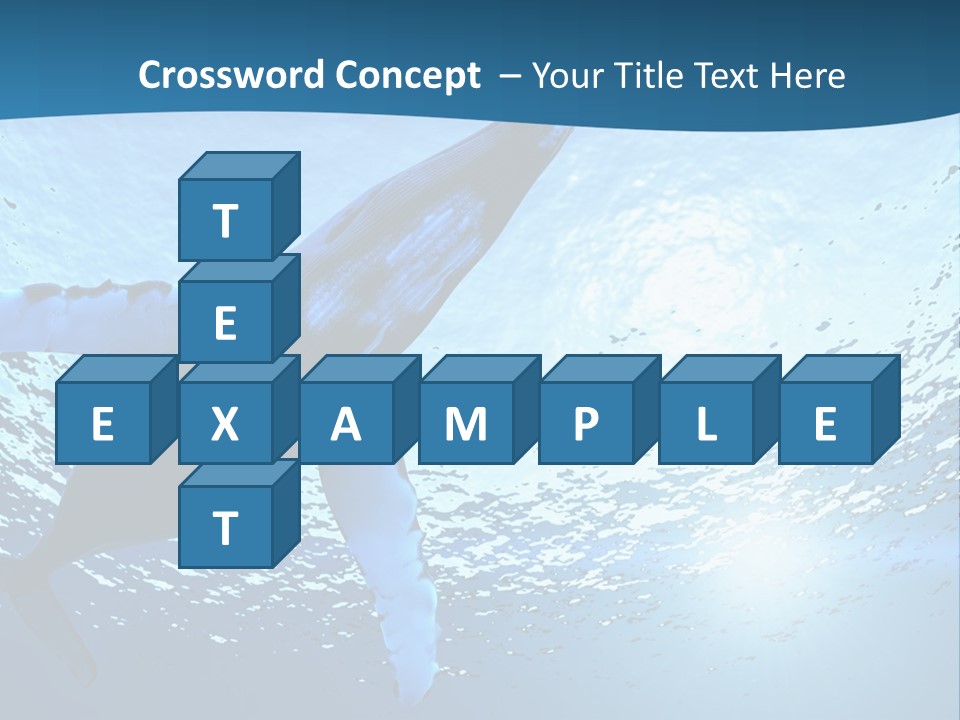 Blue Swimming Sea PowerPoint Template