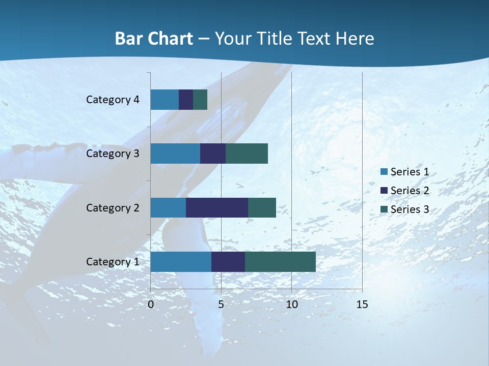 Blue Swimming Sea PowerPoint Template