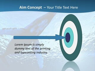 Blue Swimming Sea PowerPoint Template