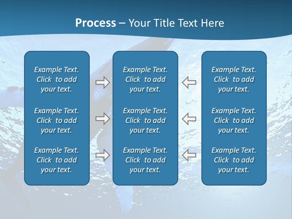 Blue Swimming Sea PowerPoint Template