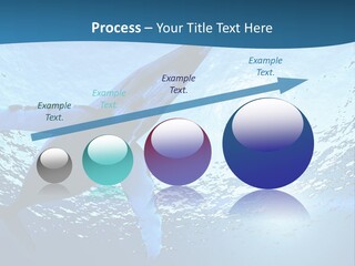 Blue Swimming Sea PowerPoint Template