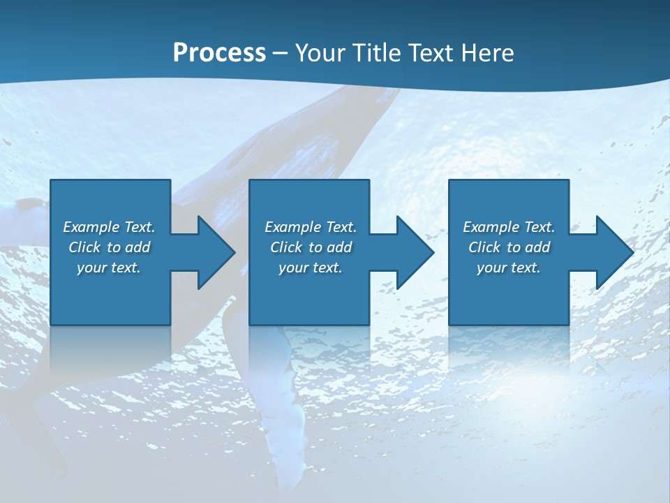 Blue Swimming Sea PowerPoint Template