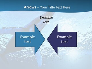 Blue Swimming Sea PowerPoint Template