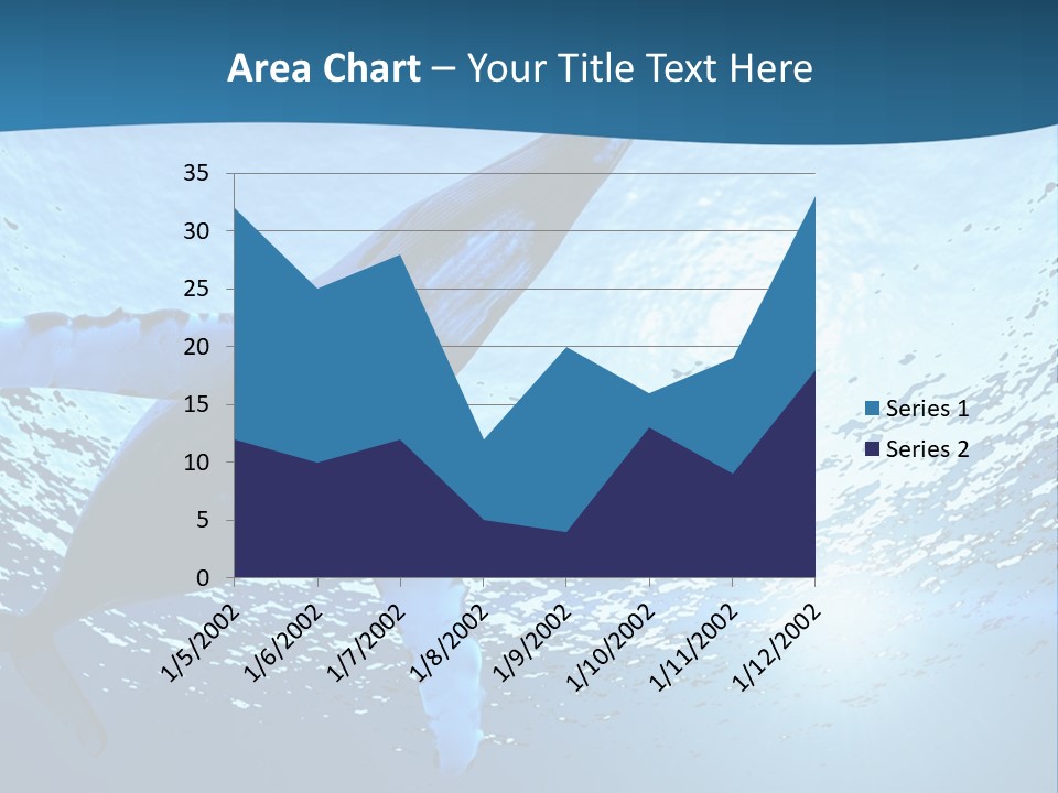Blue Swimming Sea PowerPoint Template