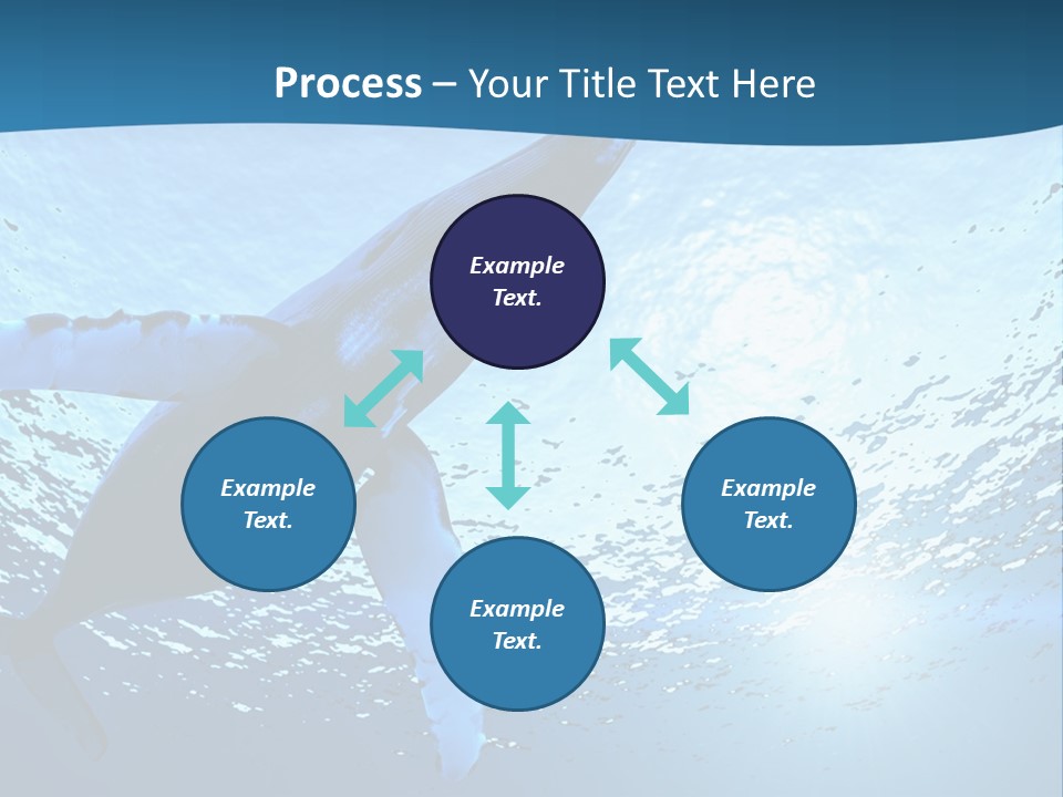 Blue Swimming Sea PowerPoint Template