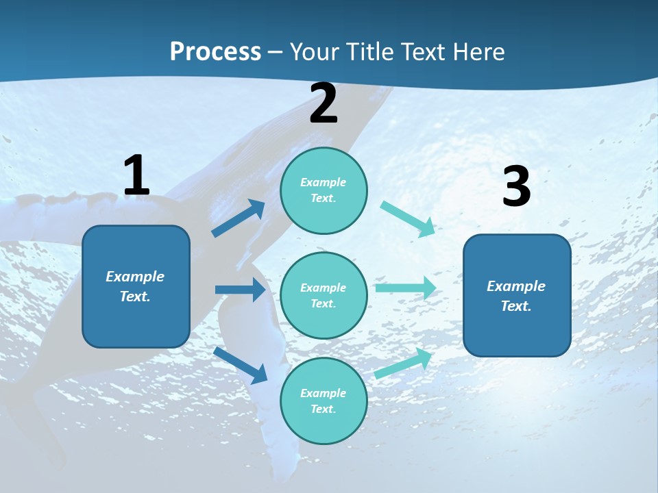 Blue Swimming Sea PowerPoint Template