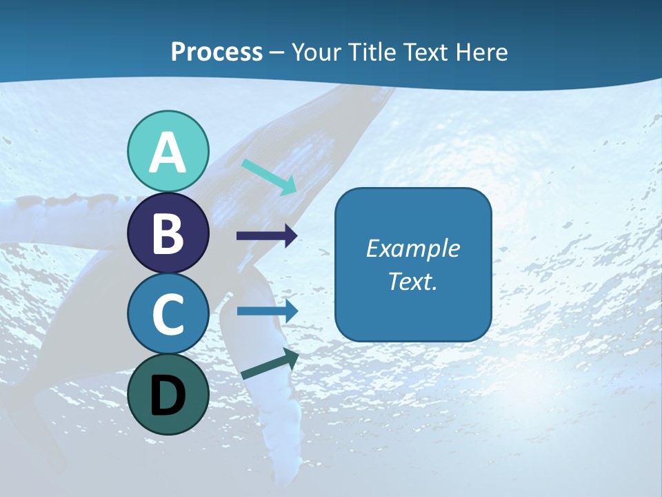 Blue Swimming Sea PowerPoint Template