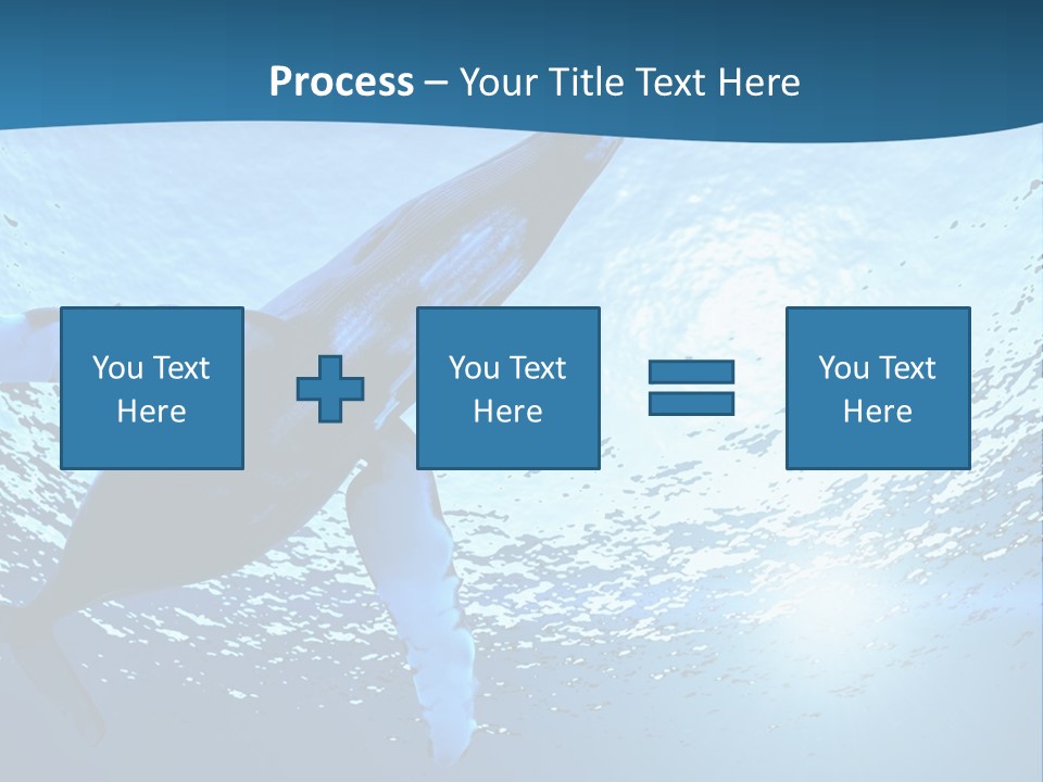 Blue Swimming Sea PowerPoint Template
