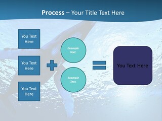 Blue Swimming Sea PowerPoint Template