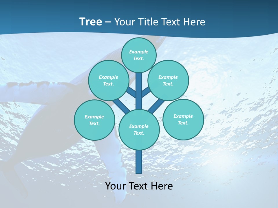 Blue Swimming Sea PowerPoint Template