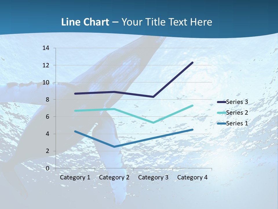 Blue Swimming Sea PowerPoint Template
