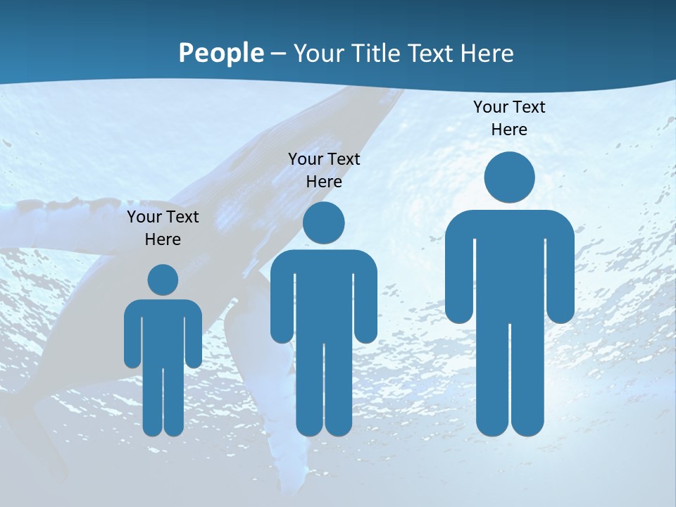 Blue Swimming Sea PowerPoint Template