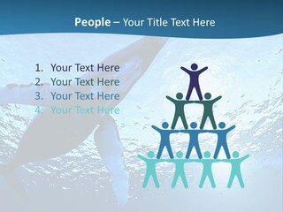 Blue Swimming Sea PowerPoint Template