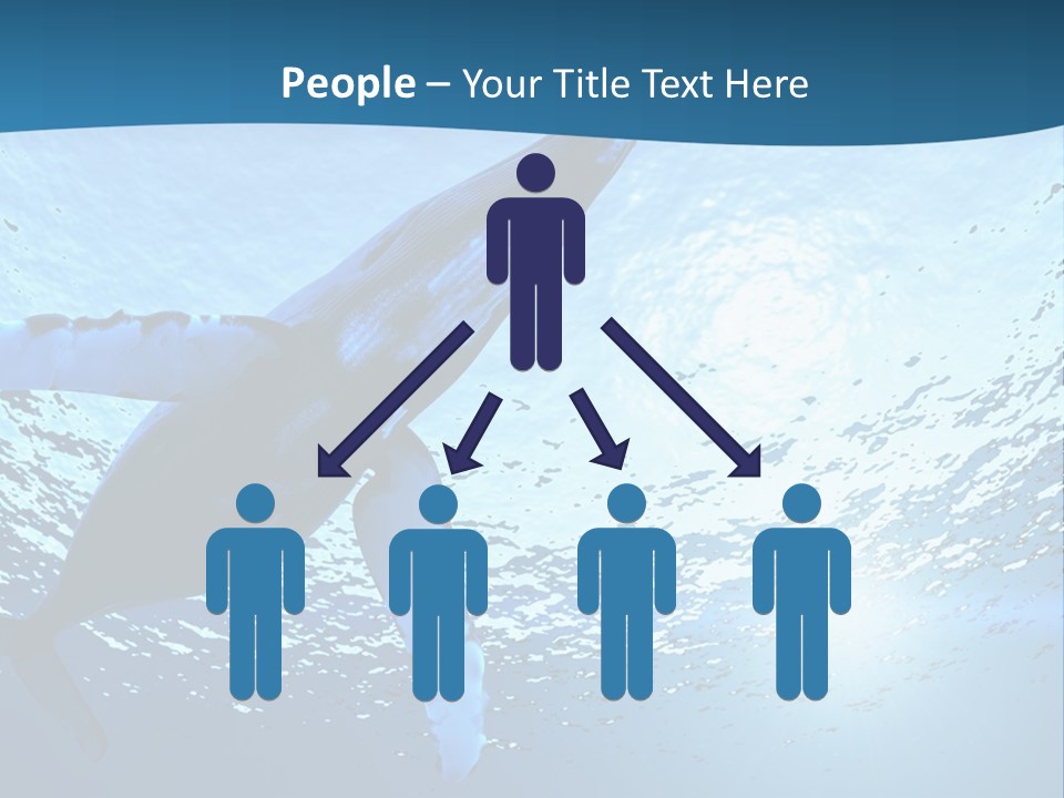 Blue Swimming Sea PowerPoint Template