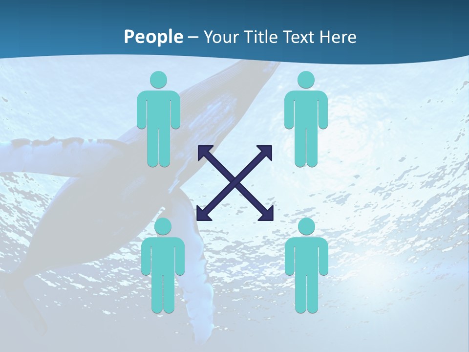 Blue Swimming Sea PowerPoint Template