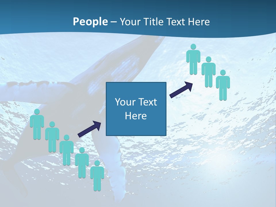 Blue Swimming Sea PowerPoint Template