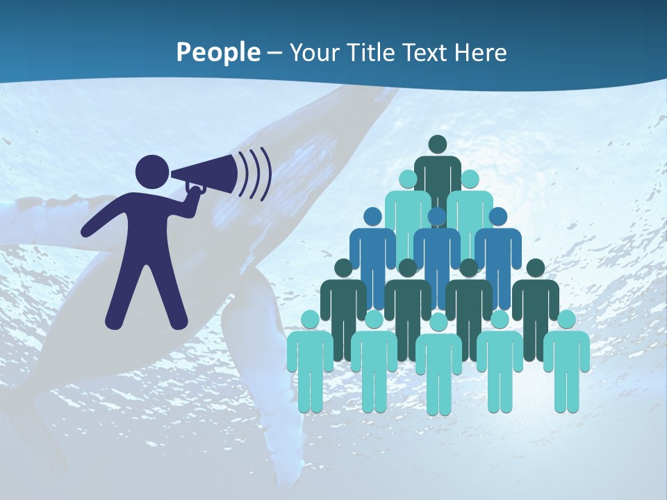 Blue Swimming Sea PowerPoint Template