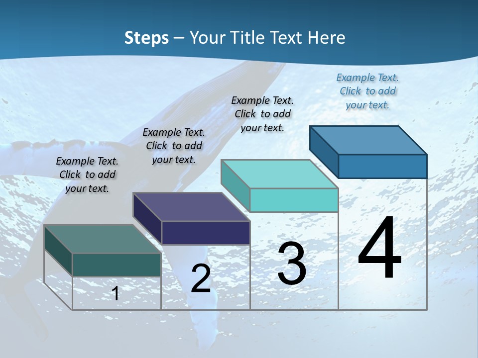 Blue Swimming Sea PowerPoint Template