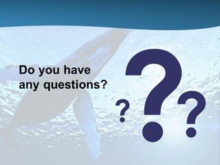 Blue Swimming Sea PowerPoint Template