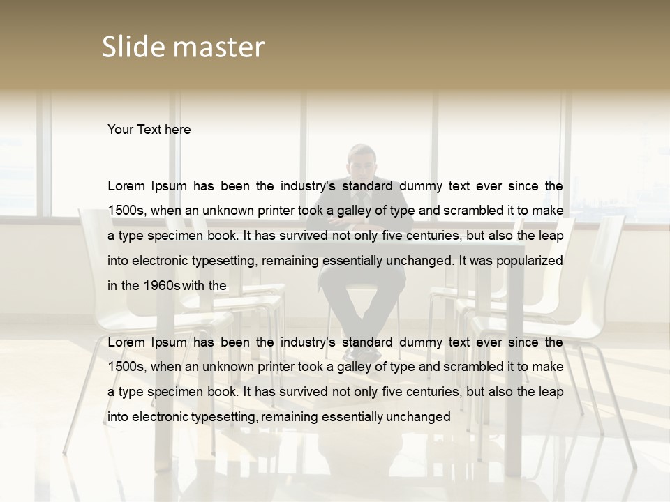 Success Positive Caucasian PowerPoint Template