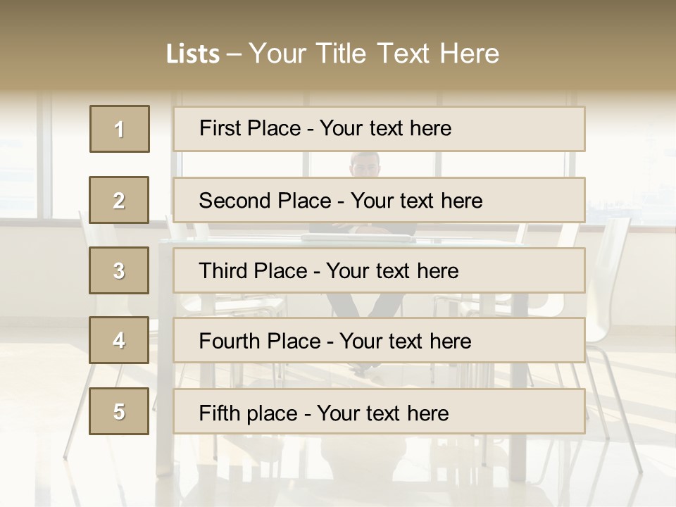 Success Positive Caucasian PowerPoint Template