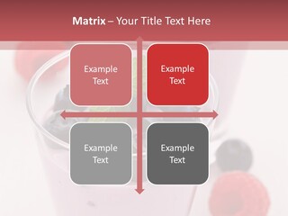 Glass Sweet Fruit Yogurt PowerPoint Template