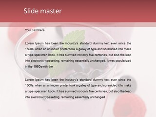 Glass Sweet Fruit Yogurt PowerPoint Template