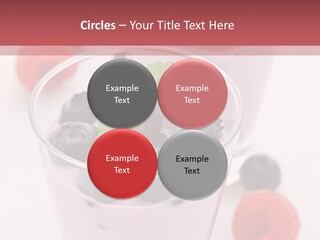 Glass Sweet Fruit Yogurt PowerPoint Template