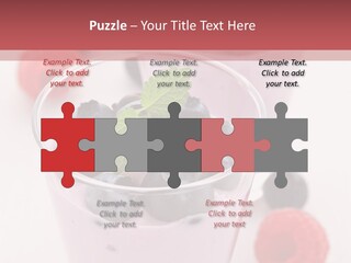 Glass Sweet Fruit Yogurt PowerPoint Template