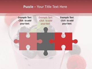 Glass Sweet Fruit Yogurt PowerPoint Template