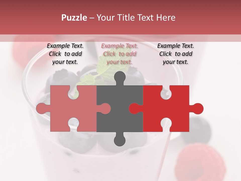 Glass Sweet Fruit Yogurt PowerPoint Template