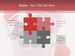 Glass Sweet Fruit Yogurt PowerPoint Template