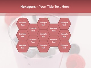 Glass Sweet Fruit Yogurt PowerPoint Template