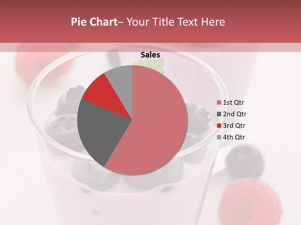 Glass Sweet Fruit Yogurt PowerPoint Template