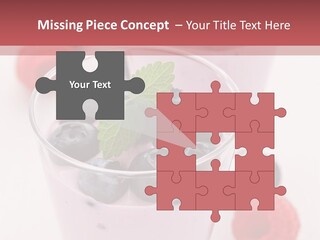 Glass Sweet Fruit Yogurt PowerPoint Template