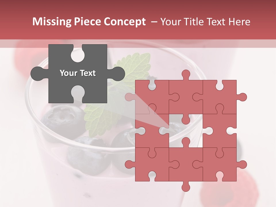 Glass Sweet Fruit Yogurt PowerPoint Template