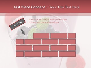 Glass Sweet Fruit Yogurt PowerPoint Template