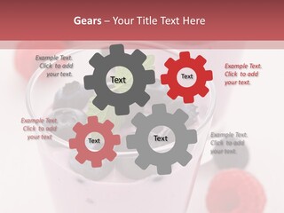 Glass Sweet Fruit Yogurt PowerPoint Template