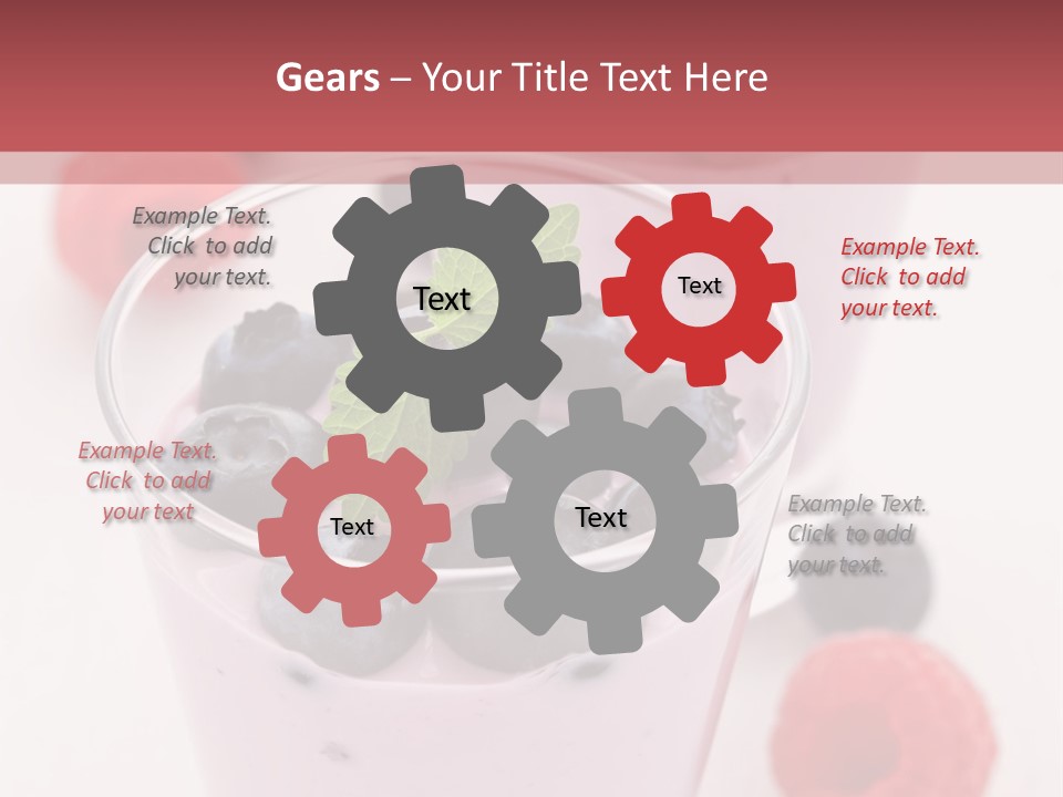 Glass Sweet Fruit Yogurt PowerPoint Template